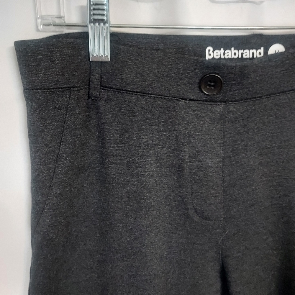 Betabrand Dark Charcoal Gray Pants. Size M